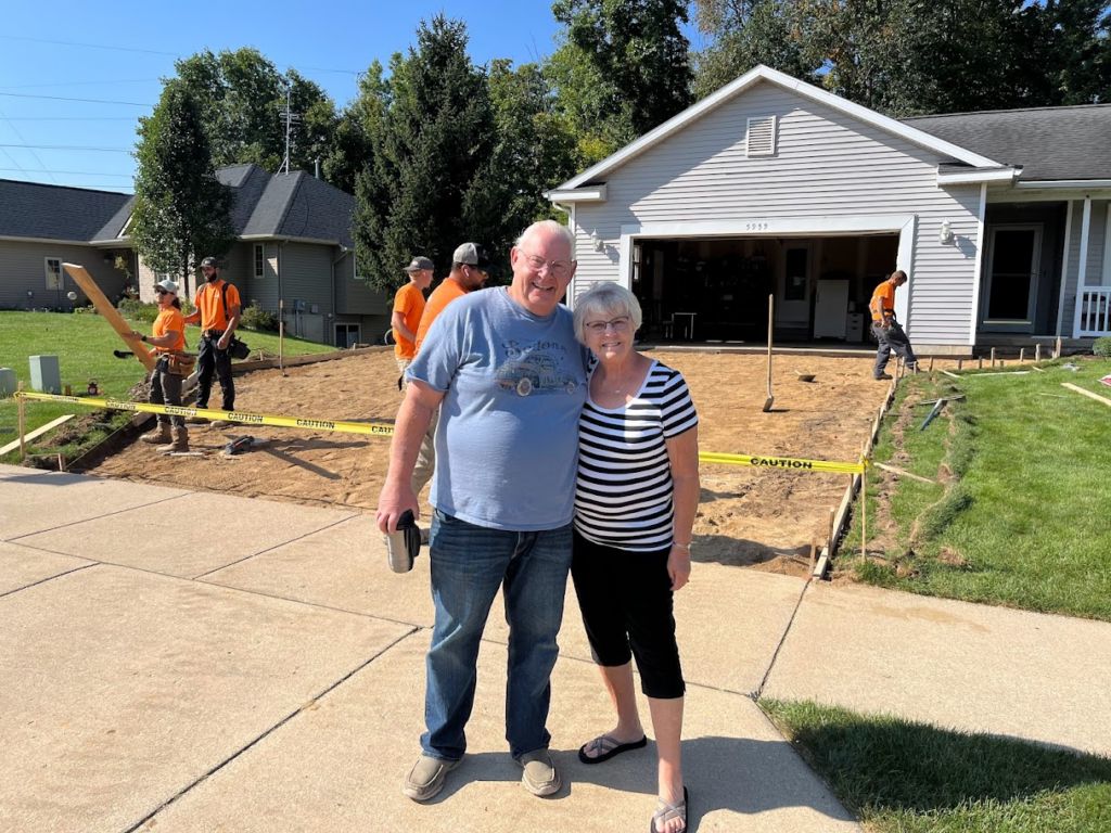 Steve and Marla are excited about their new concrete driveway